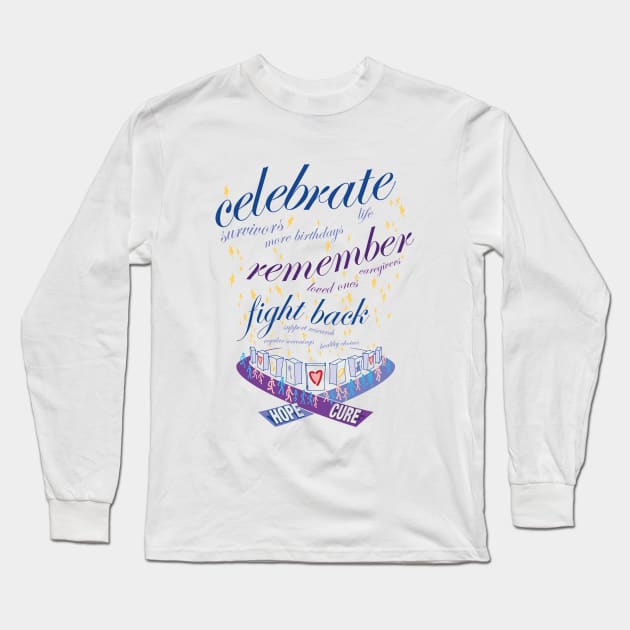 Fight Cancer - Relay for Life Luminaria Long Sleeve T-Shirt by frankpepito
